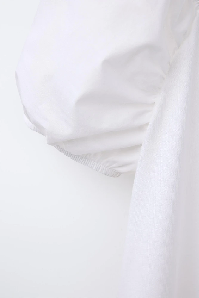 T-SHIRT BIMATIÈRE FLEUR SATINÉE