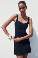 Z1975 STRAPPY DENIM MINI DRESS