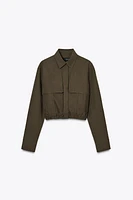 CROPPED SHIRT WITH POCKETS ZW COLLECTION