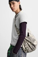 T-SHIRT CROPPED FIT STRUCTURÉ QUADRILLÉ
