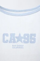 CITY TEXT RIB TOP