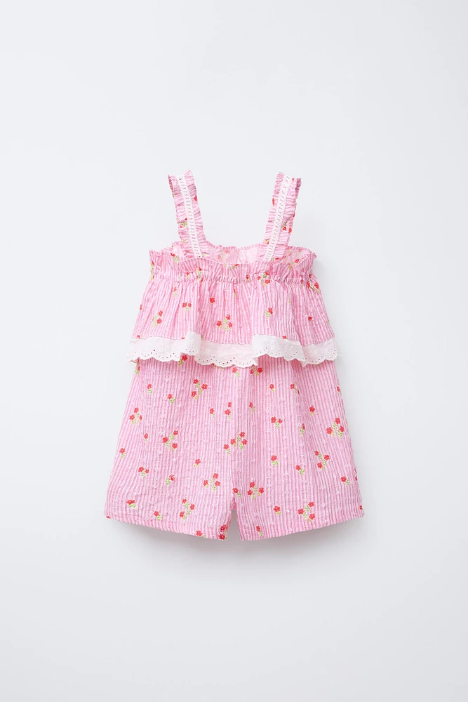 COMBI-SHORT FLEURS