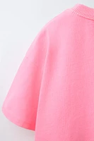T-SHIRT TEINT EN PIÈCE IMPRIMÉ