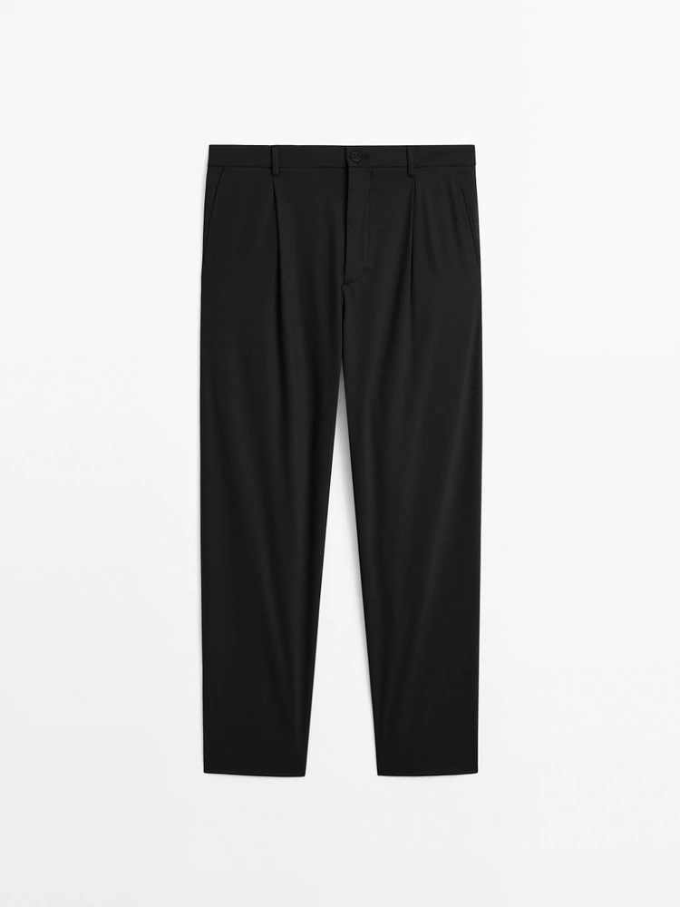 Pantalon relaxed fit à pinces