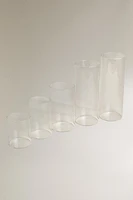 BOROSILICATE GLASS LANTERN VASE