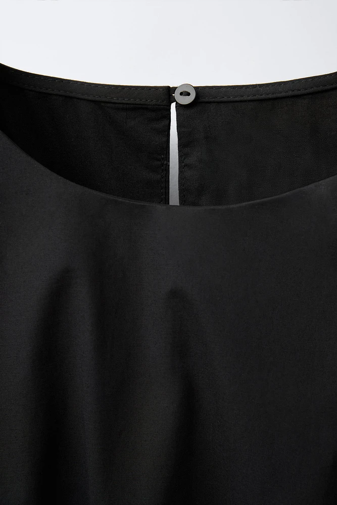 COLD SHOULDER RUFFLED DRESS