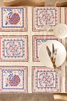 NAPPE COTON LIN BRODERIES POINT DE CROIX