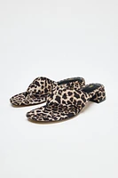 SANDALES À TALONS AVEC IMPRIMÉ ANIMALIER