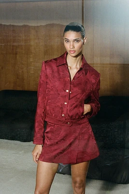 BLOUSON AVIATEUR EN JACQUARD