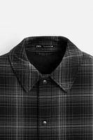 PLAID PADDED OVERSHIRT