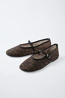 BALLERINES EN ORGANZA ANIMAL PRINT