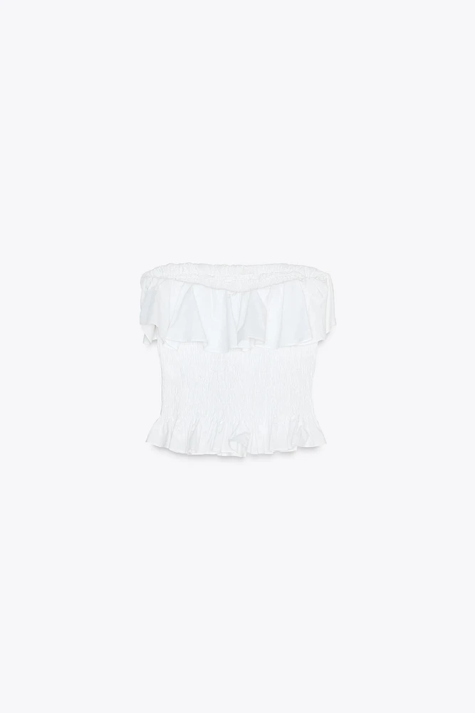 HAUT BUSTIER EN POPELINE