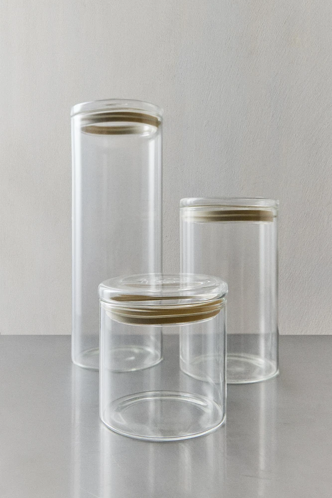 BOROSILICATE GLASS STORAGE JAR