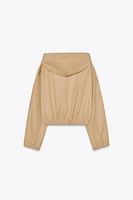 BLOUSON À CAPUCHE AVEC BANDES SUR LES CÔTÉS