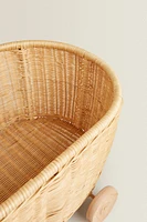 CHILDREN'S RATTAN CART BASKET