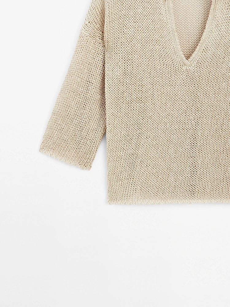 Polo sweater with open collar - STUDIO