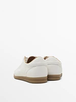 White topstitched trainers