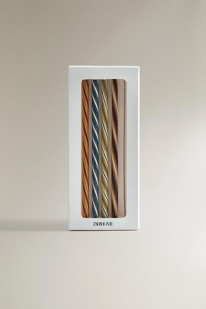 SET OF SPIRAL GLASS STRAWS (SET OF 4)