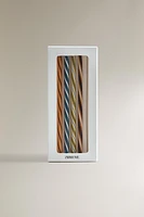 SET OF SPIRAL GLASS STRAWS (SET OF 4)