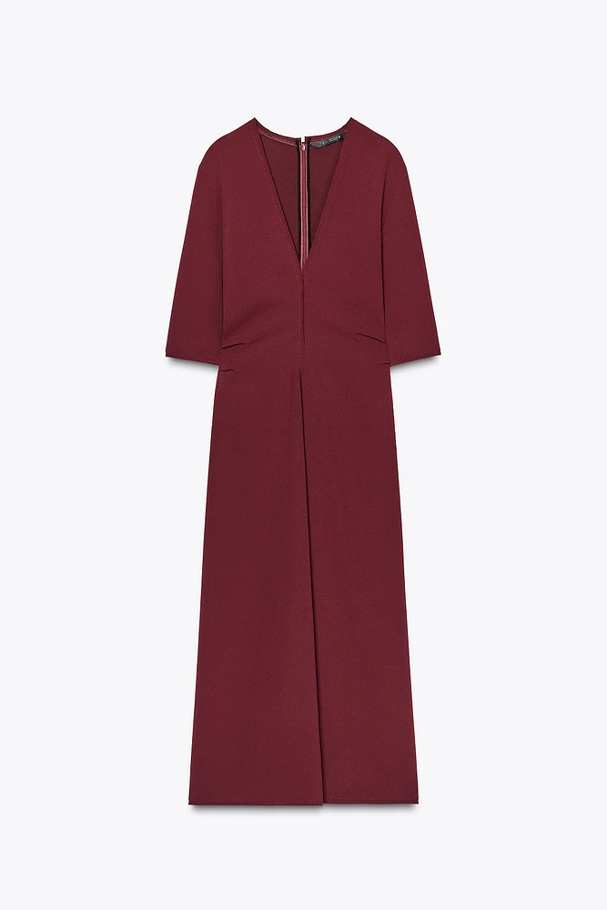 ZW COLLECTION GATHERED MIDI DRESS