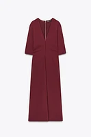 ZW COLLECTION GATHERED MIDI DRESS
