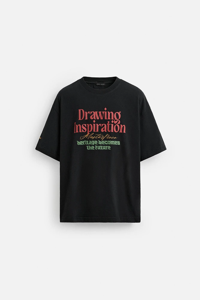 WASHED PRINT T-SHIRT