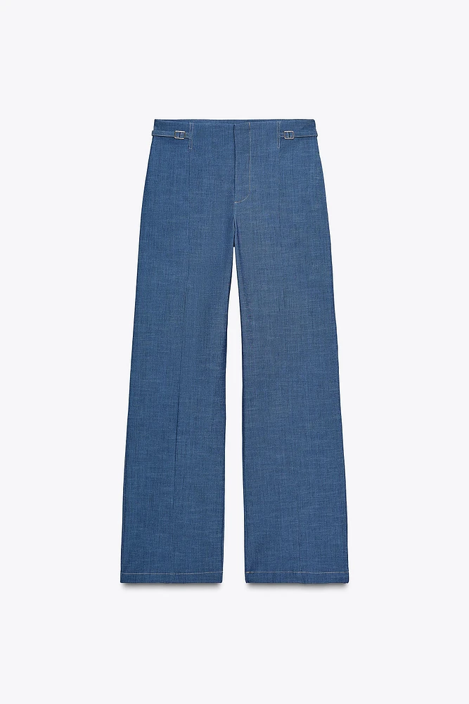 PANTALON LARGE À PASSANTS