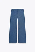 PANTALON LARGE À PASSANTS