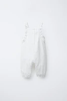 SWISS EMBROIDERED LONG OVERALLS