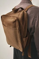 SAC À DOS CUIR CROÛTE DE CUIR