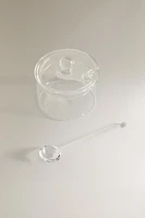 BOROSILICATE GLASS SUGAR BOWL