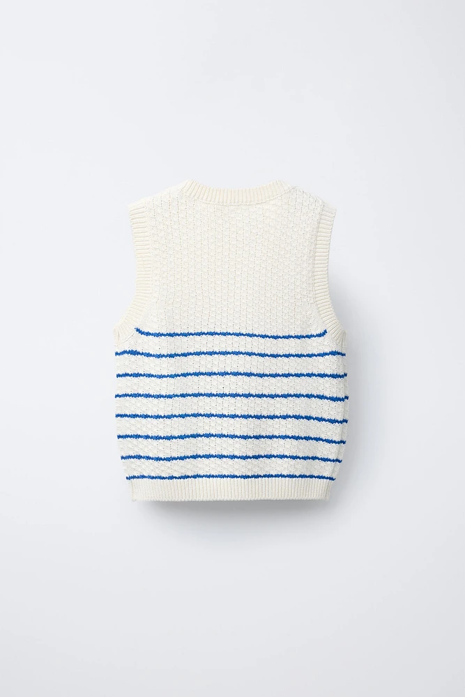 STRIPED KNIT TOP