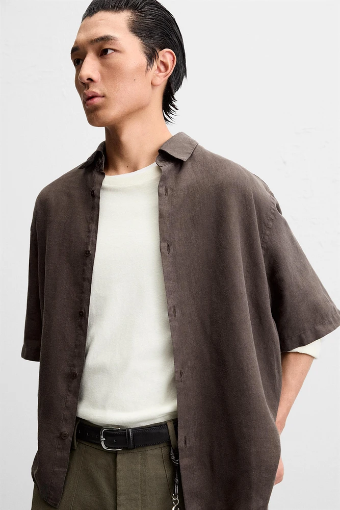 100% WASHED LINEN SHIRT