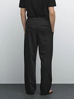 Pantalon relaxed fit à pinces