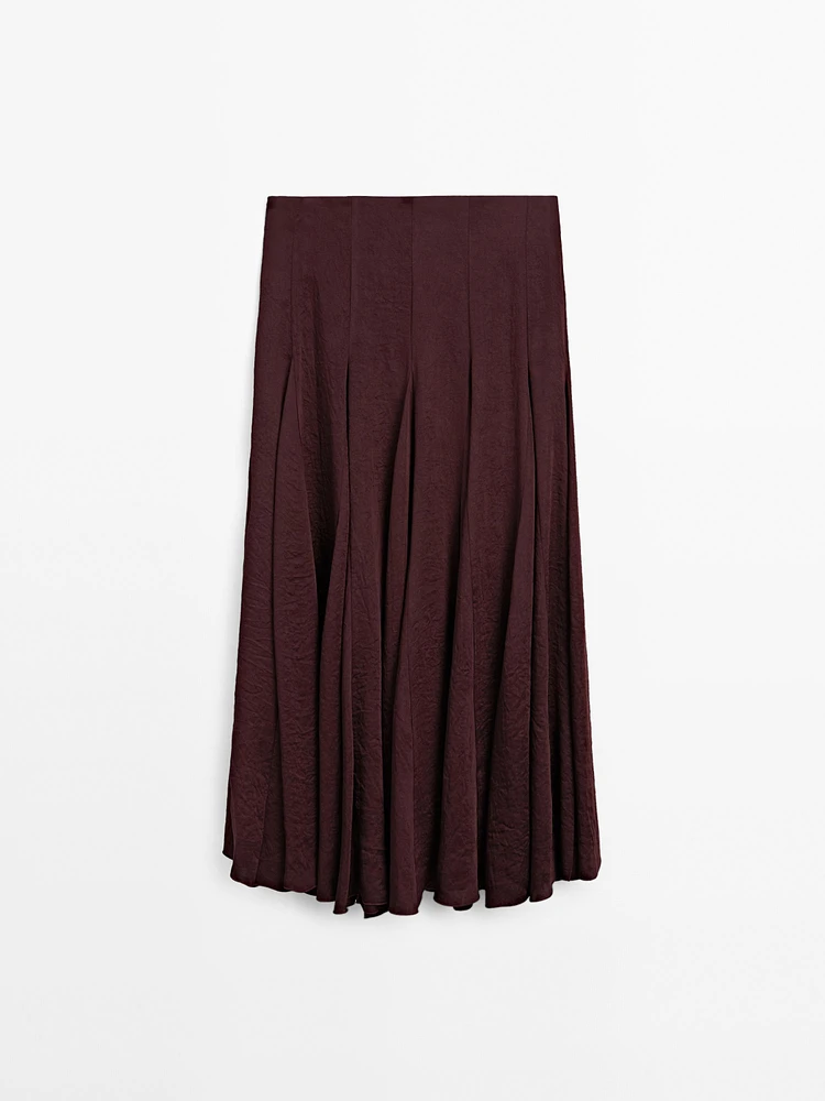 Flowing midi skirt with godet details - STUDIO