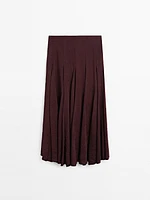 Flowing midi skirt with godet details - STUDIO