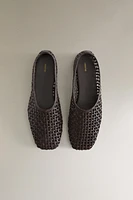 BALLERINES CUIR TRESSÉ