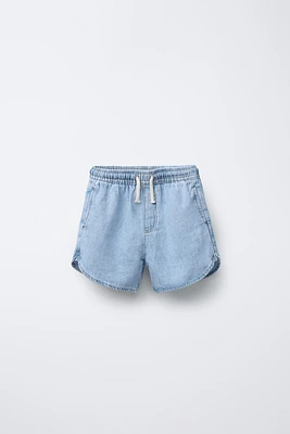 SHORT EN JEAN À CORDON