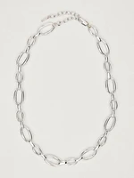 Collier chaîne à maillons argentée