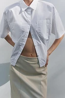 CHEMISE COURTE EN POPELINE ZW COLLECTION