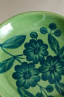 STONEWARE PLATE WITH FLORAL DESIGN