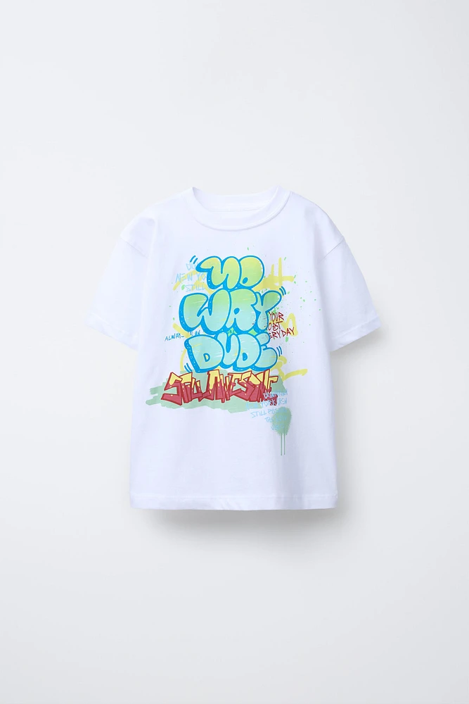 GRAFFITI PRINT T-SHIRT