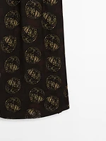 Robe longue imprimée ramie