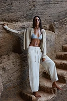 PANTALON RUSTIQUE À TAILLE ÉLASTIQUE