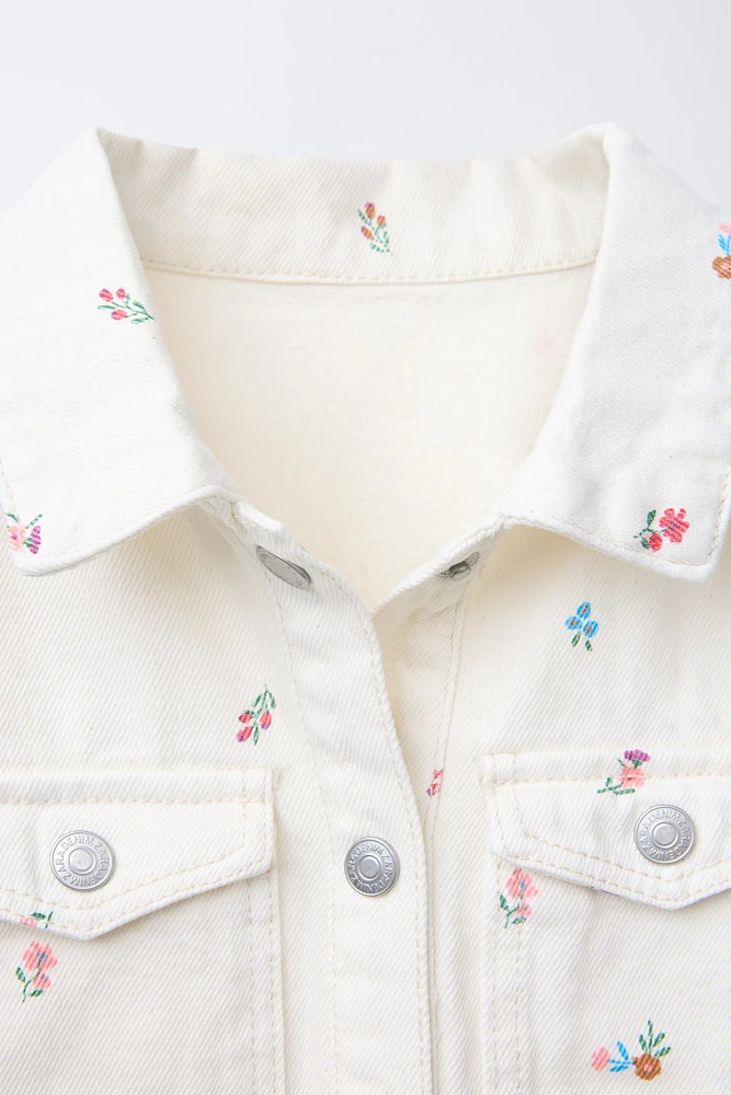 ROBE EN SERGÉ À FLEURS