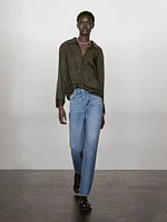 Blouse fluide à col polo