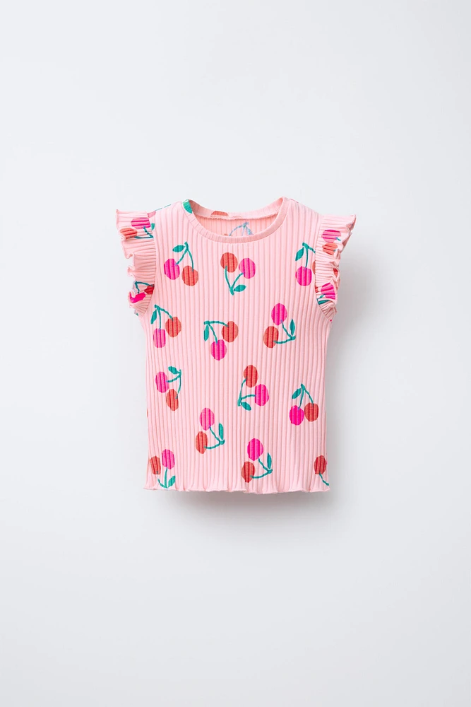 T-SHIRT RIB IMPRIMÉ