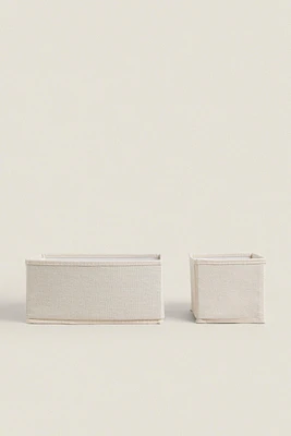 FOLDABLE COTTON STORAGE BOX