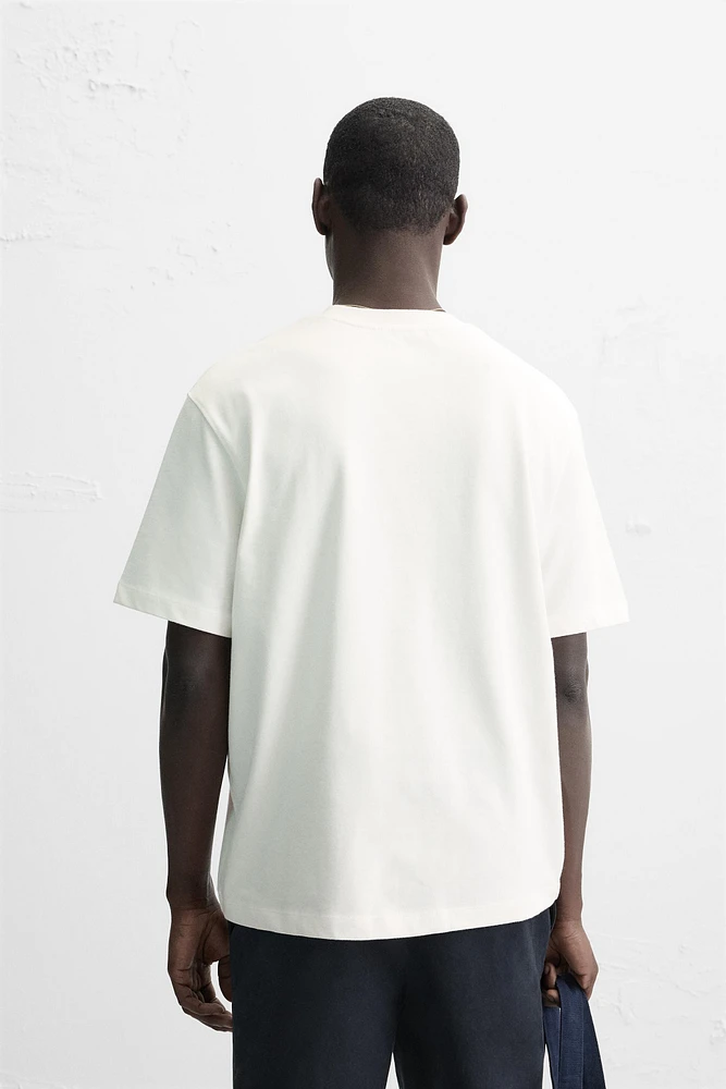 EMBROIDERED TEXT T-SHIRT