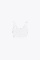 OPENWORK EMBROIDERED TOP